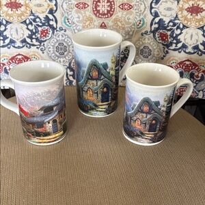 Thomas Kincaide 3 Mug Set